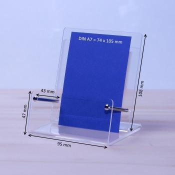 Tischprospektständer DIN A7 Hochformat Fülltiefe 43mm